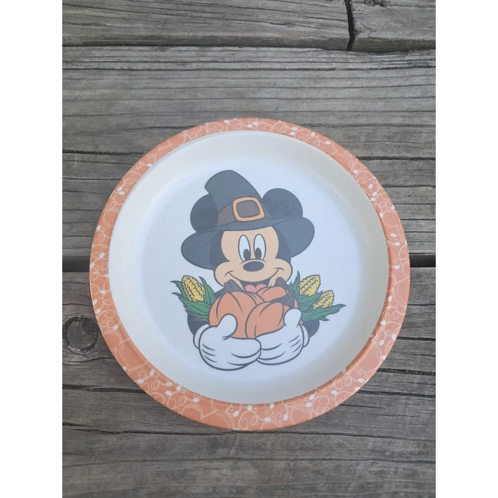 Vintage Disney Autumn Harvest Mickey Mouse Plate A3